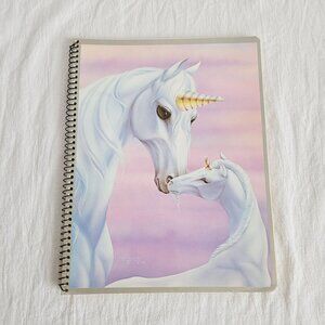 Vintage1980s School Notebook Susan Sue Dawe Art Fantasy Unicorn Mead